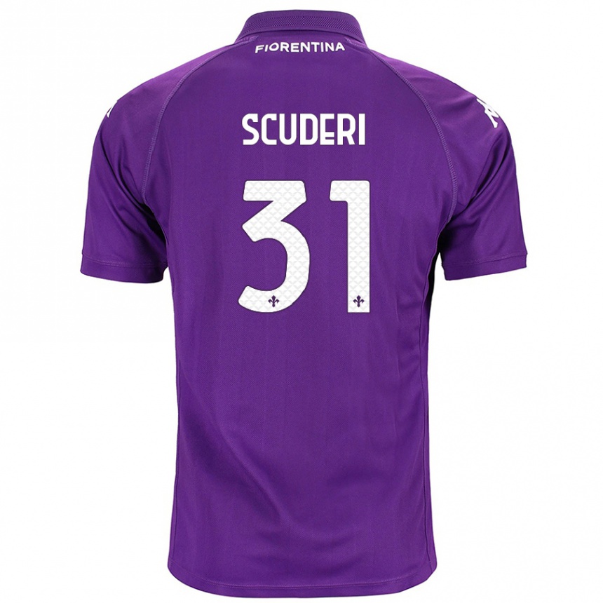 Kids Football Giulio Scuderi #31 Purple Home Jersey 2024/25 T-Shirt