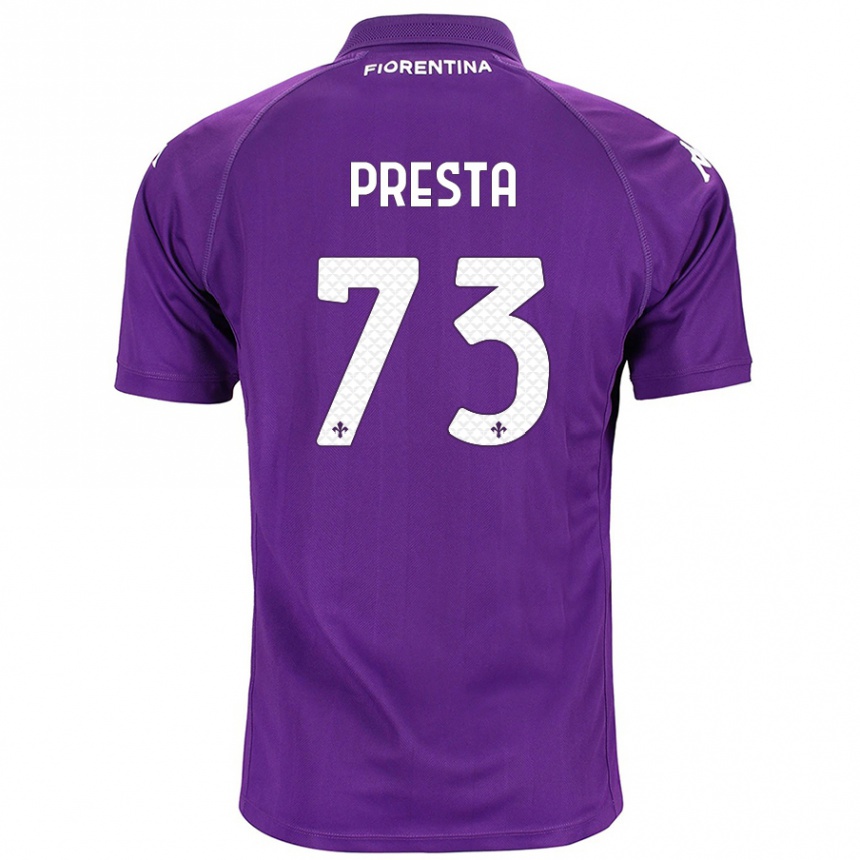 Kids Football Francesco Presta #73 Purple Home Jersey 2024/25 T-Shirt