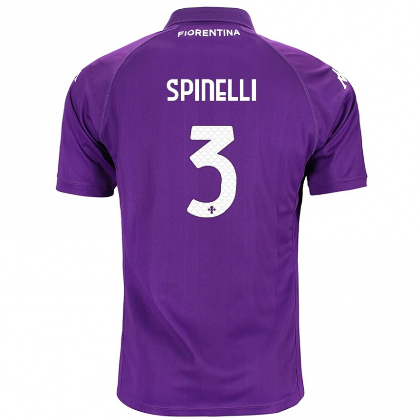 Kids Football Giorgia Spinelli #3 Purple Home Jersey 2024/25 T-Shirt