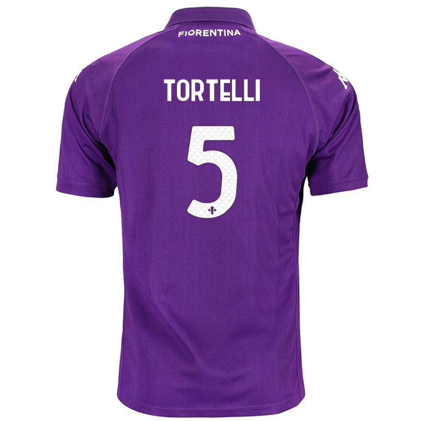 Kids Football Alice Tortelli #5 Purple Home Jersey 2024/25 T-Shirt