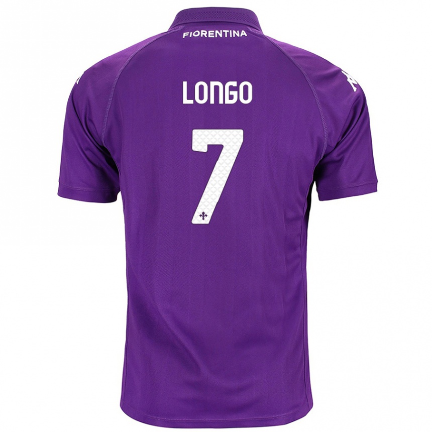 Kids Football Miriam Longo #7 Purple Home Jersey 2024/25 T-Shirt