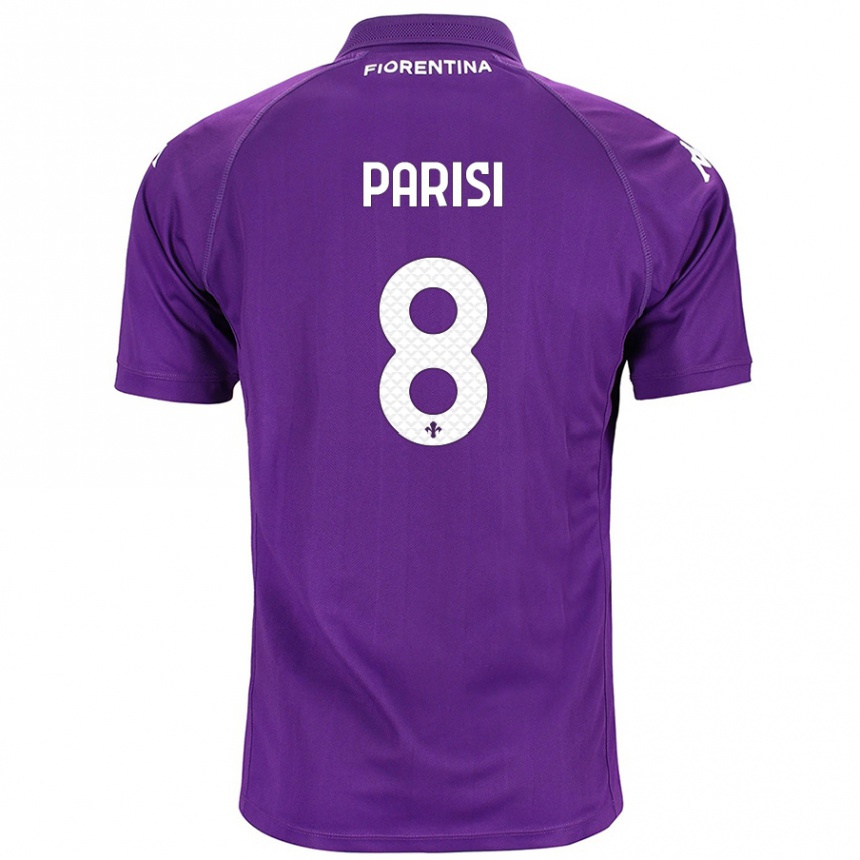 Kids Football Alice Parisi #8 Purple Home Jersey 2024/25 T-Shirt