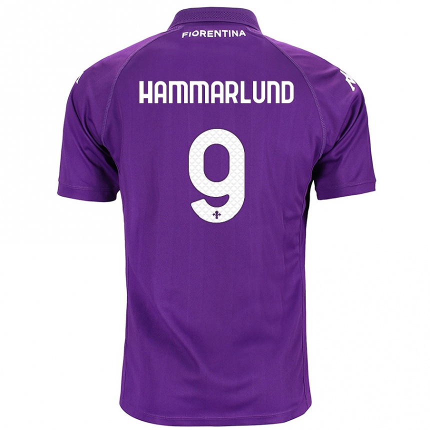 Kids Football Pauline Hammarlund #9 Purple Home Jersey 2024/25 T-Shirt