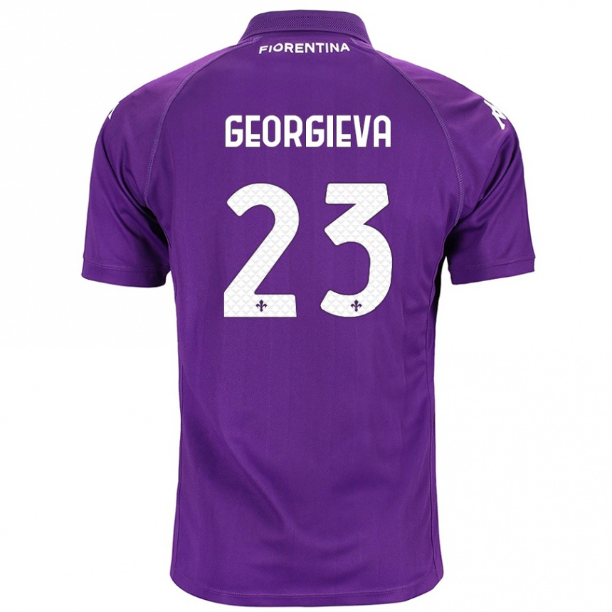 Kids Football Marina Georgieva #23 Purple Home Jersey 2024/25 T-Shirt