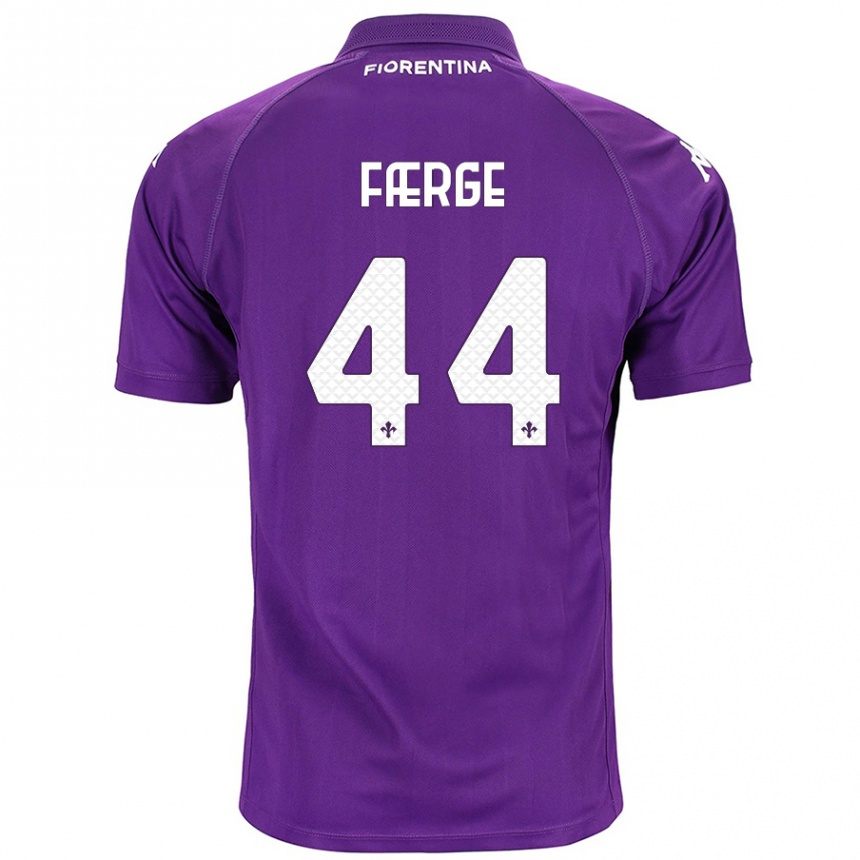 Kids Football Emma Færge #44 Purple Home Jersey 2024/25 T-Shirt