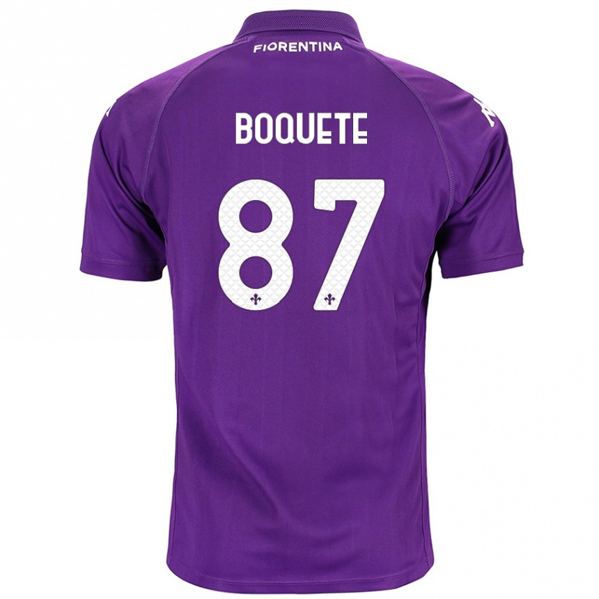 Kids Football Verónica Boquete #87 Purple Home Jersey 2024/25 T-Shirt