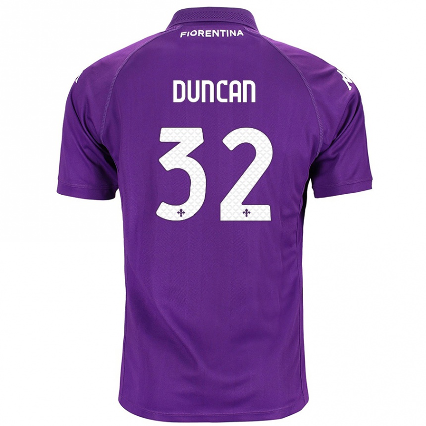 Kids Football Alfred Duncan #32 Purple Home Jersey 2024/25 T-Shirt