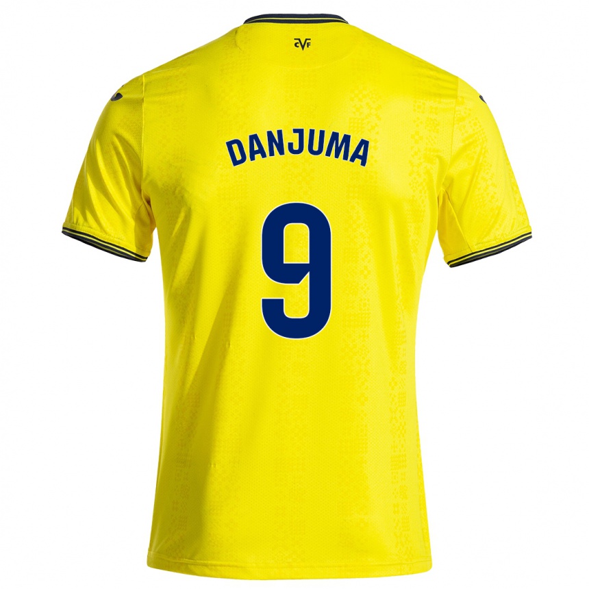 Kids Football Arnaut Danjuma #9 Yellow Black Home Jersey 2024/25 T-Shirt