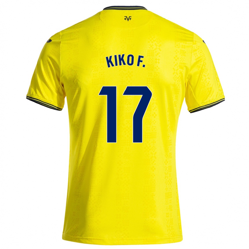 Kids Football Kiko Femenía #17 Yellow Black Home Jersey 2024/25 T-Shirt