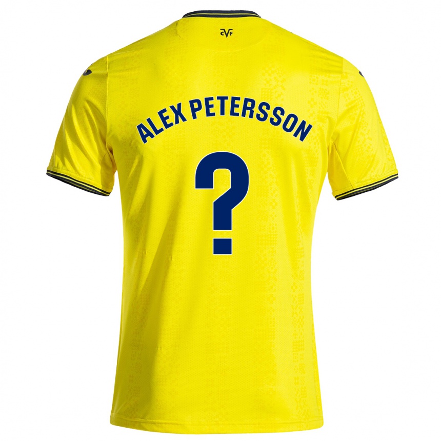 Kids Football Max Alex Petersson #0 Yellow Black Home Jersey 2024/25 T-Shirt