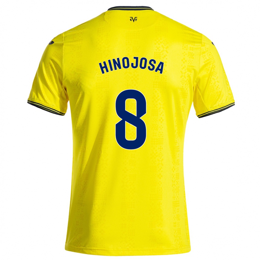 Kids Football Sergio Hinojosa #8 Yellow Black Home Jersey 2024/25 T-Shirt