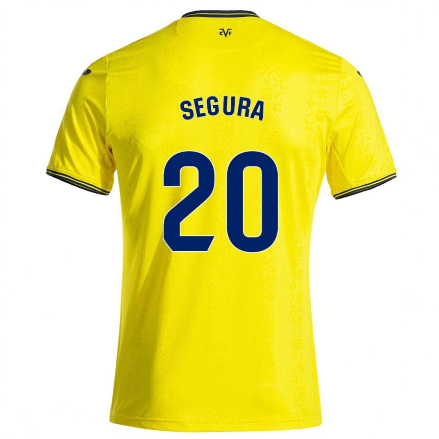 Kids Football Carlos Segura #20 Yellow Black Home Jersey 2024/25 T-Shirt