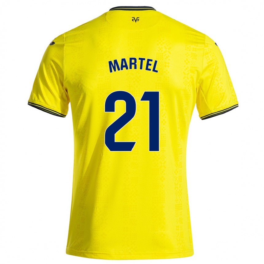 Kids Football Kevin Martel #21 Yellow Black Home Jersey 2024/25 T-Shirt