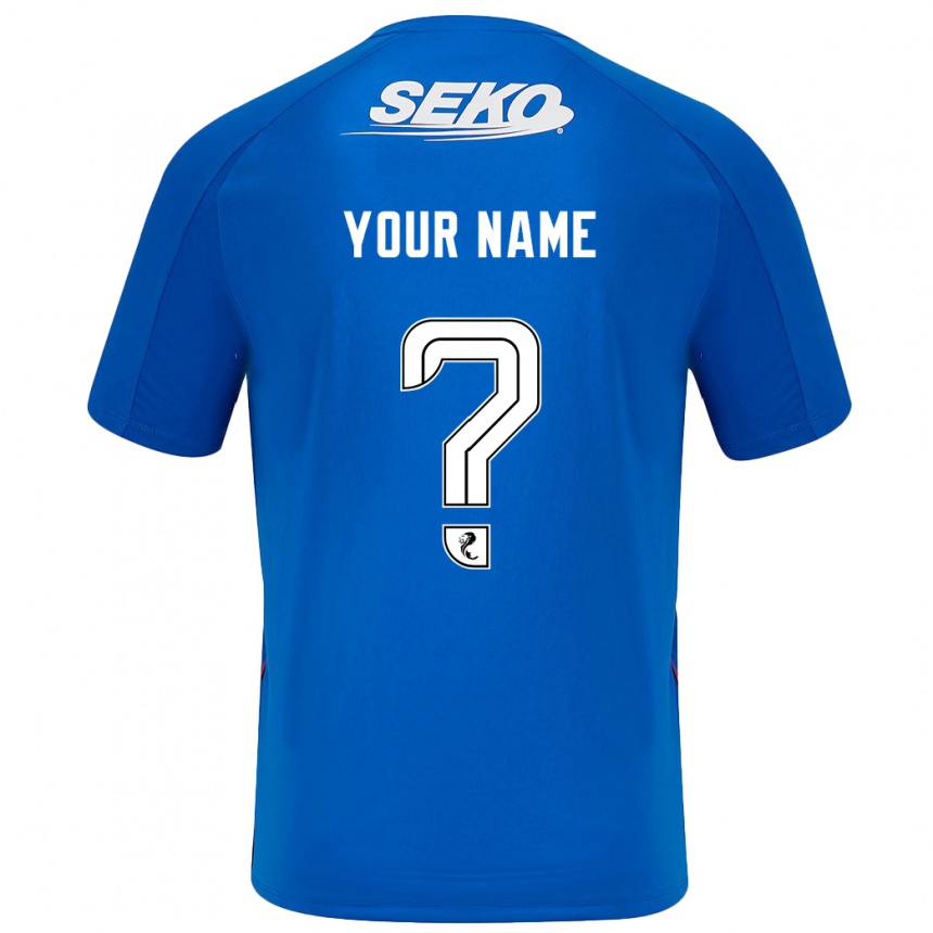 Kids Football Your Name #0 Dark Blue Home Jersey 2024/25 T-Shirt