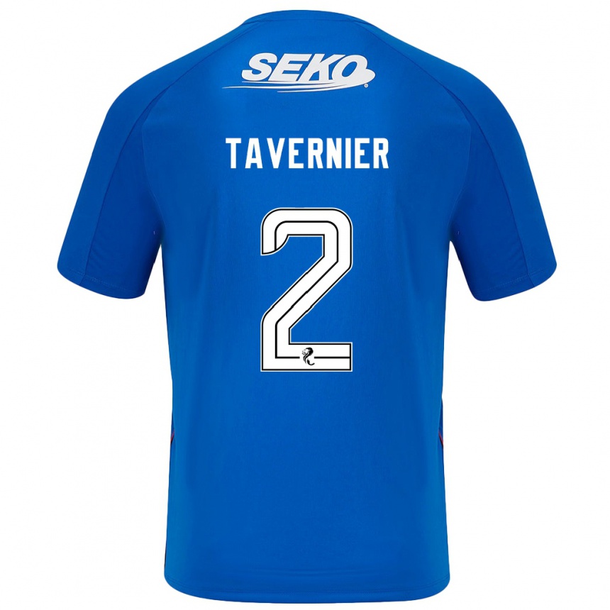 Kids Football James Tavernier #2 Dark Blue Home Jersey 2024/25 T-Shirt