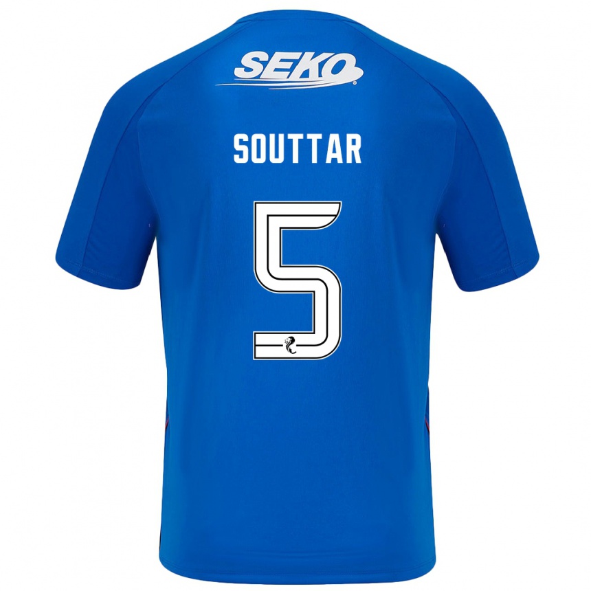 Kids Football John Souttar #5 Dark Blue Home Jersey 2024/25 T-Shirt