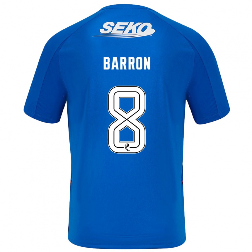 Kids Football Connor Barron #8 Dark Blue Home Jersey 2024/25 T-Shirt