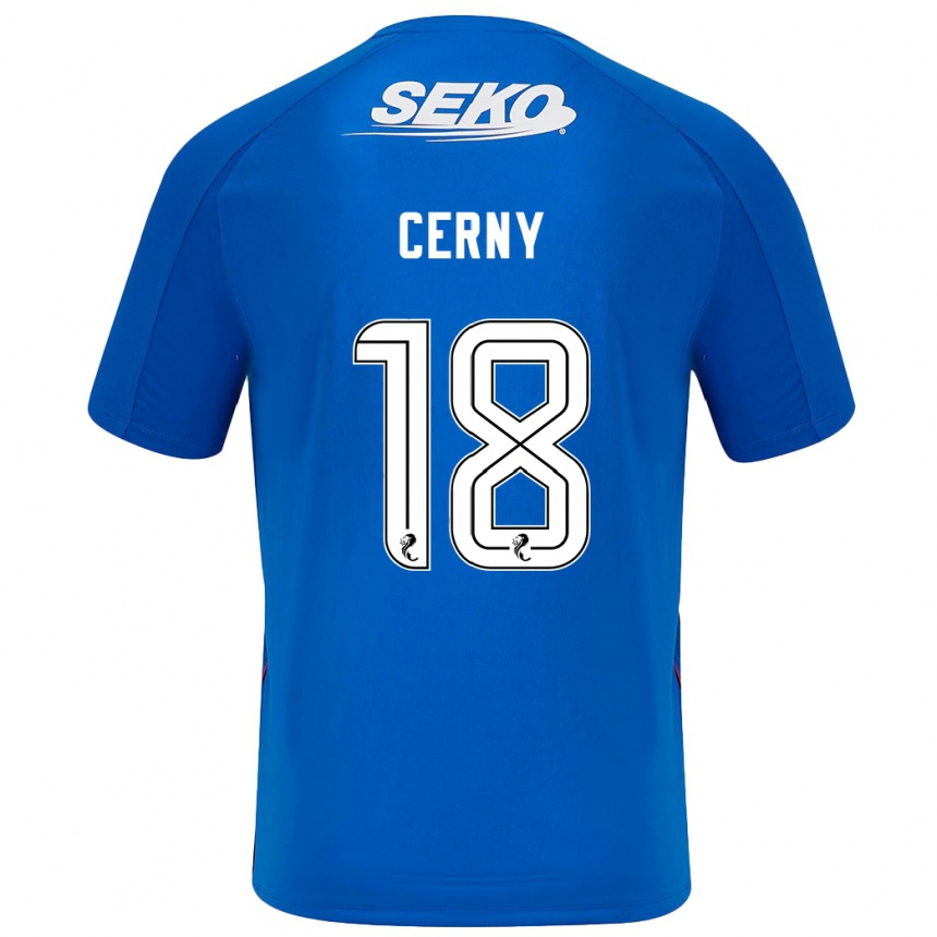 Kids Football Vaclav Cerny #18 Dark Blue Home Jersey 2024/25 T-Shirt