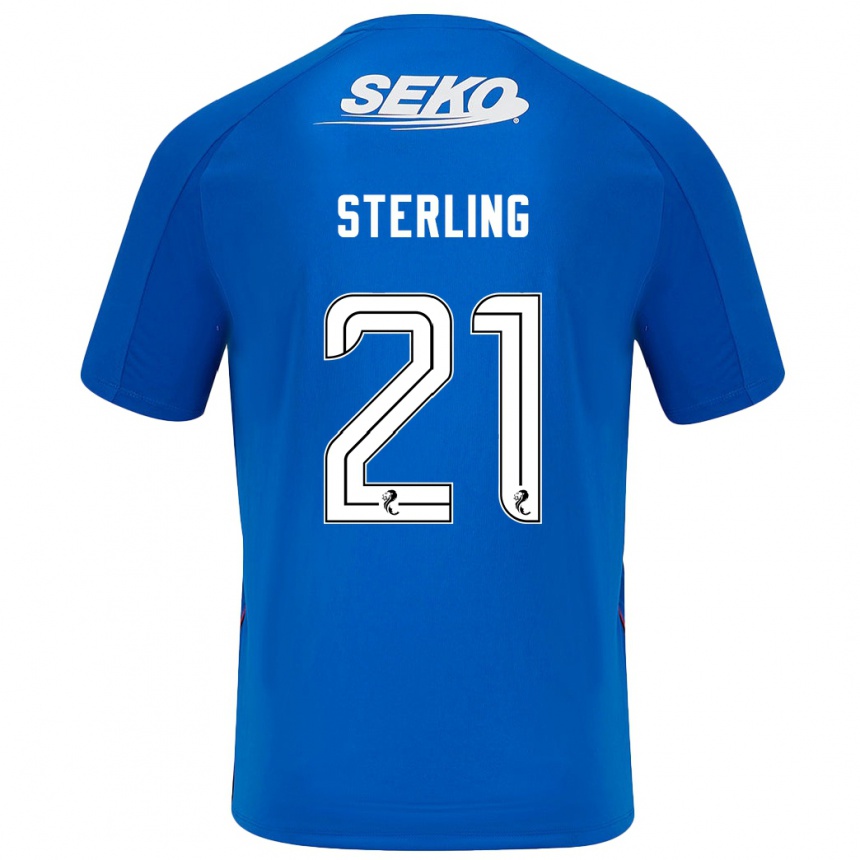 Kids Football Dujon Sterling #21 Dark Blue Home Jersey 2024/25 T-Shirt