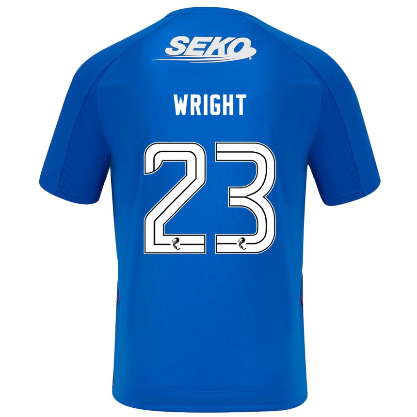 Kids Football Scott Wright #23 Dark Blue Home Jersey 2024/25 T-Shirt