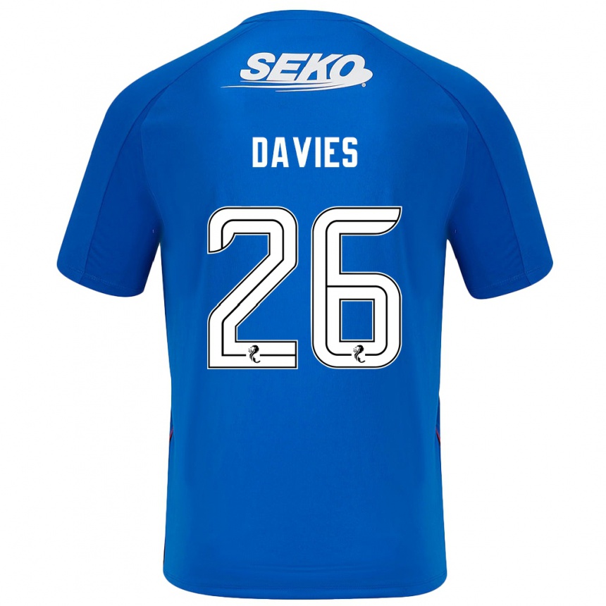 Kids Football Ben Davies #26 Dark Blue Home Jersey 2024/25 T-Shirt