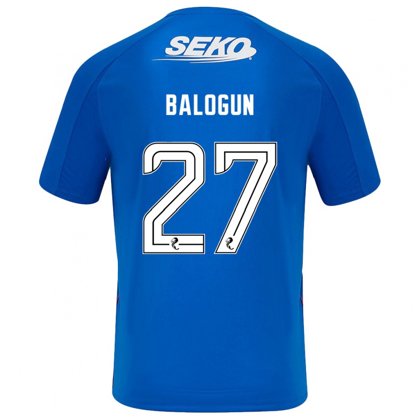 Kids Football Leon Balogun #27 Dark Blue Home Jersey 2024/25 T-Shirt