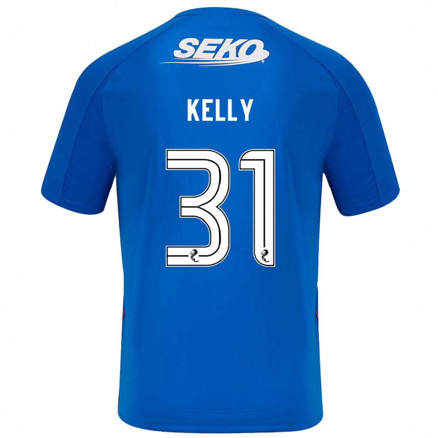 Kids Football Liam Kelly #31 Dark Blue Home Jersey 2024/25 T-Shirt