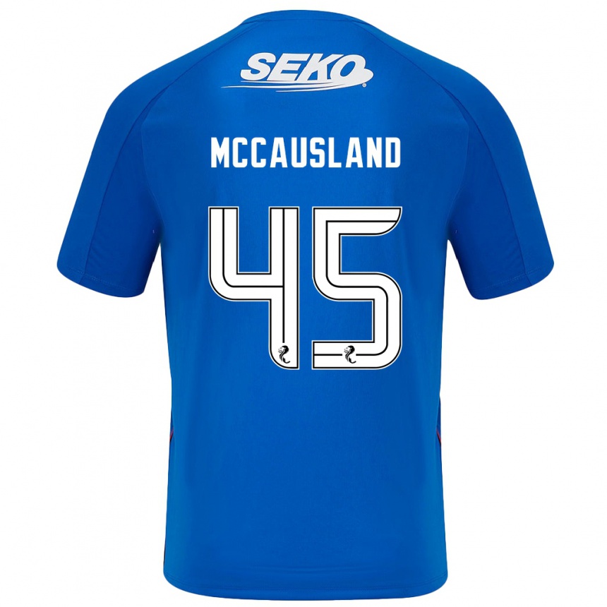 Kids Football Ross Mccausland #45 Dark Blue Home Jersey 2024/25 T-Shirt