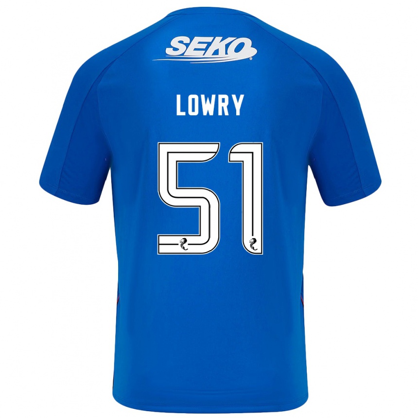 Kids Football Alex Lowry #51 Dark Blue Home Jersey 2024/25 T-Shirt