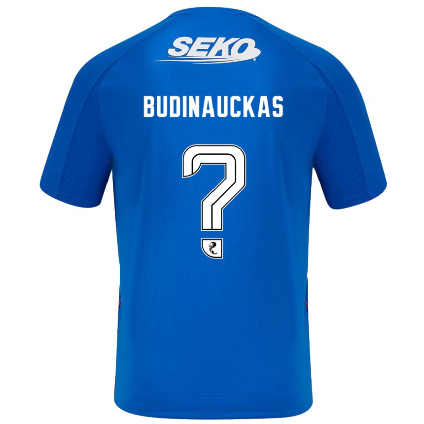 Kids Football Lewis Budinauckas #0 Dark Blue Home Jersey 2024/25 T-Shirt