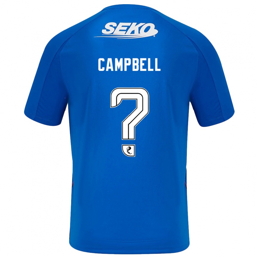 Kids Football Connor Campbell #0 Dark Blue Home Jersey 2024/25 T-Shirt