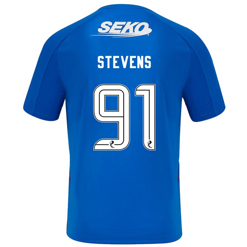 Kids Football Archie Stevens #91 Dark Blue Home Jersey 2024/25 T-Shirt