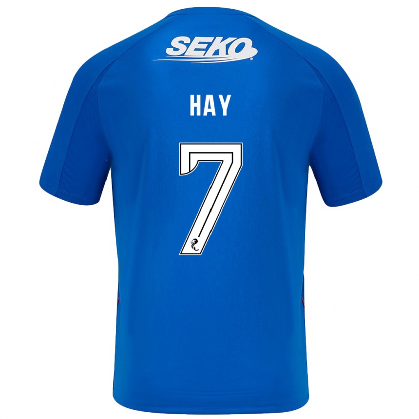 Kids Football Brogan Hay #7 Dark Blue Home Jersey 2024/25 T-Shirt