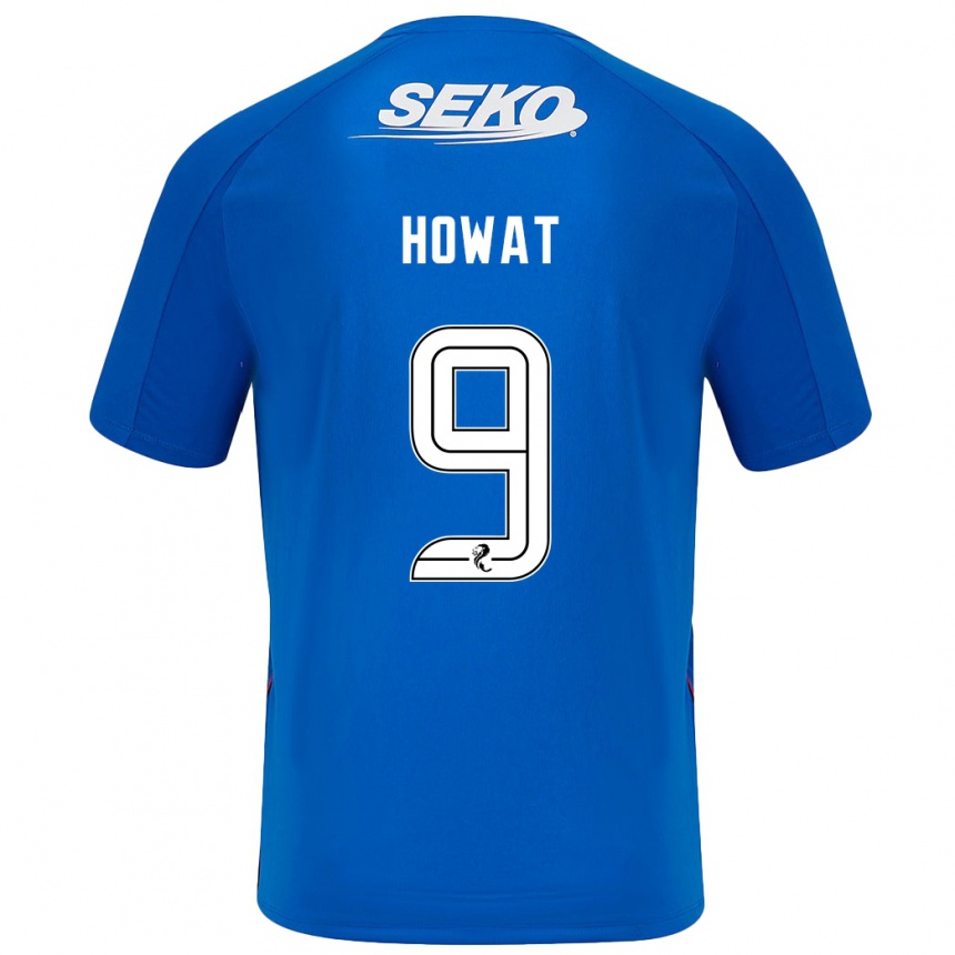 Kids Football Kirsty Howat #9 Dark Blue Home Jersey 2024/25 T-Shirt