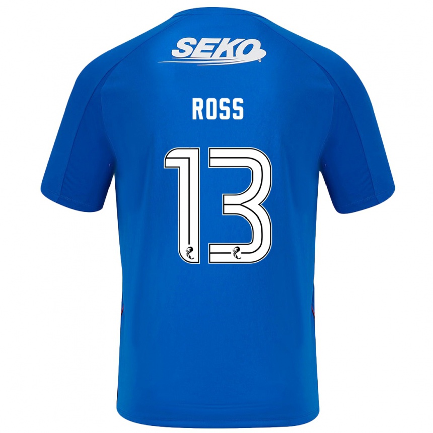 Kids Football Jane Ross #13 Dark Blue Home Jersey 2024/25 T-Shirt