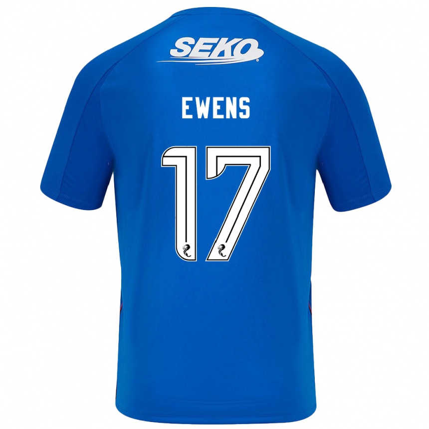 Kids Football Sarah Ewens #17 Dark Blue Home Jersey 2024/25 T-Shirt