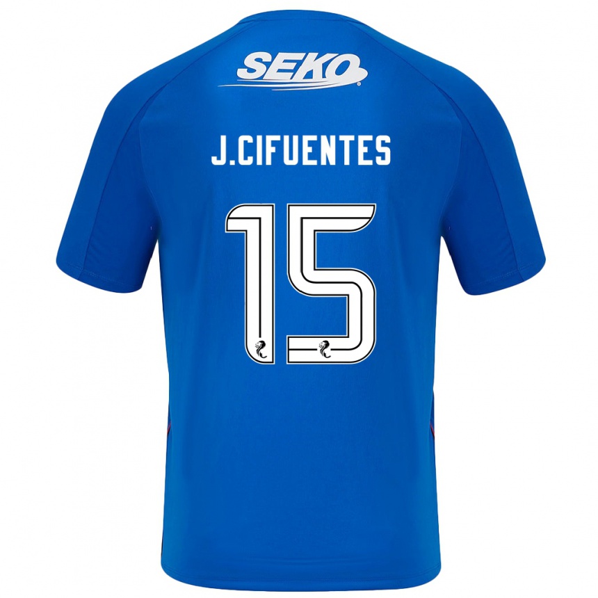 Kids Football José Cifuentes #15 Dark Blue Home Jersey 2024/25 T-Shirt