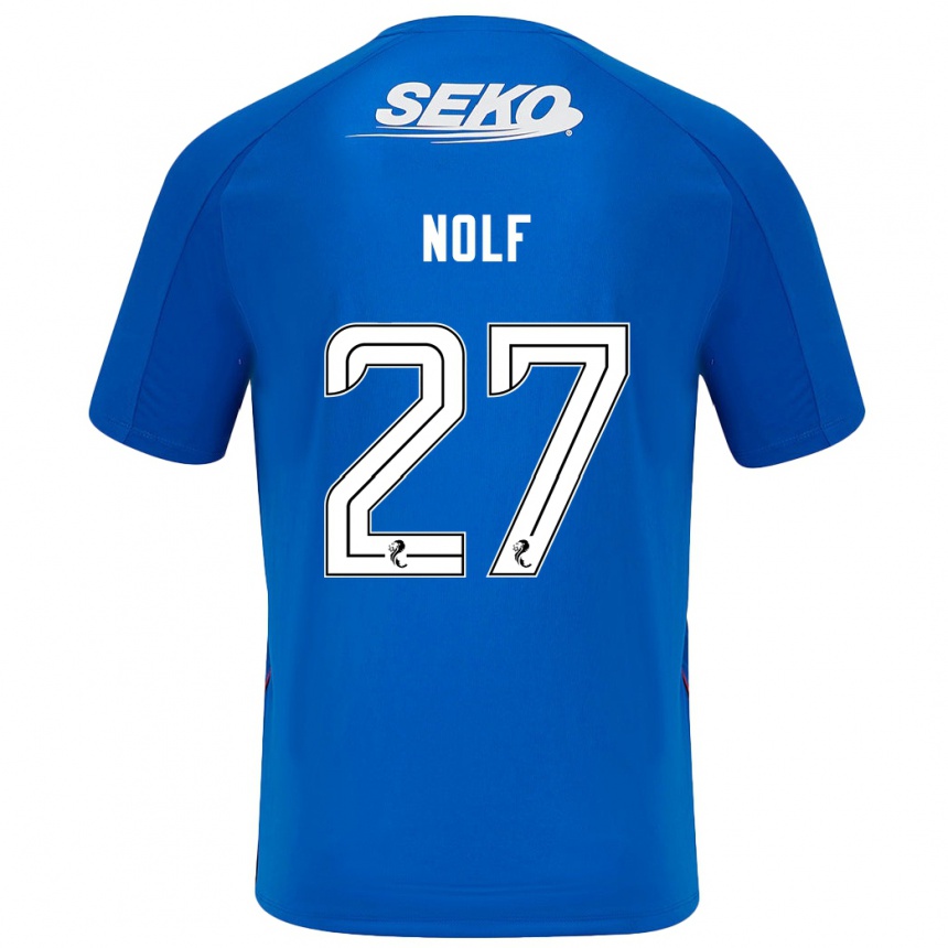 Kids Football Madeline Nolf #27 Dark Blue Home Jersey 2024/25 T-Shirt