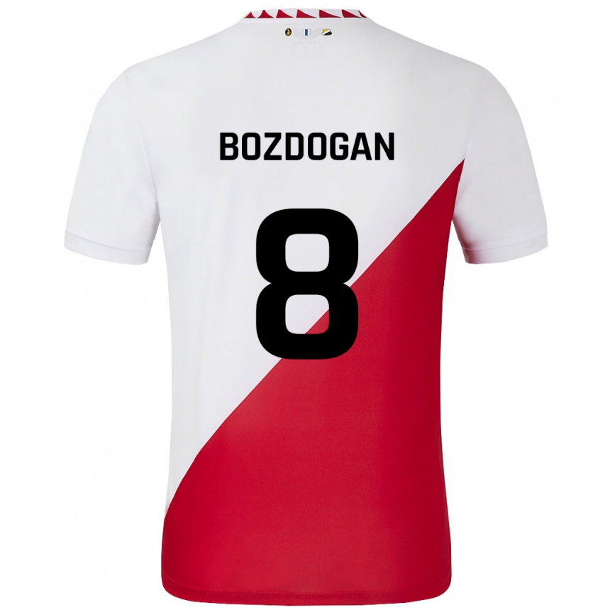 Kids Football Can Bozdogan #8 White Red Home Jersey 2024/25 T-Shirt