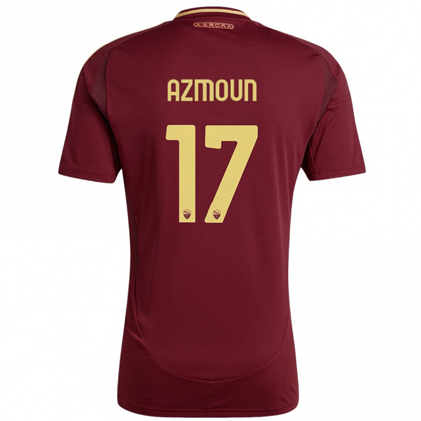 Kids Football Sardar Azmoun #17 Red Brown Gold Home Jersey 2024/25 T-Shirt