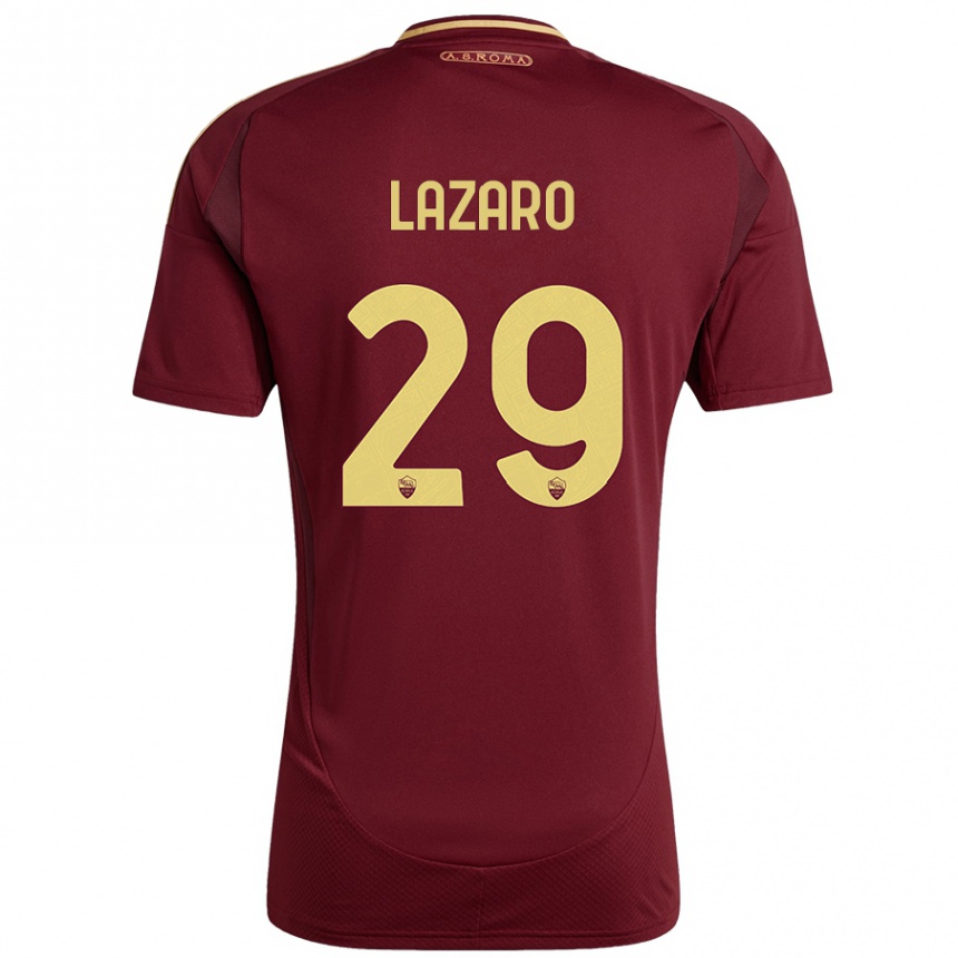 Kids Football Paloma Lazaro #29 Red Brown Gold Home Jersey 2024/25 T-Shirt