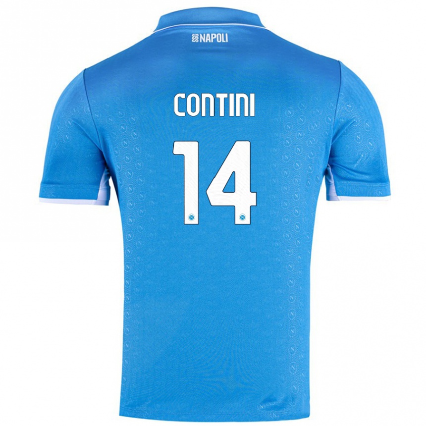 Kids Football Nikita Contini #14 Sky Blue Home Jersey 2024/25 T-Shirt