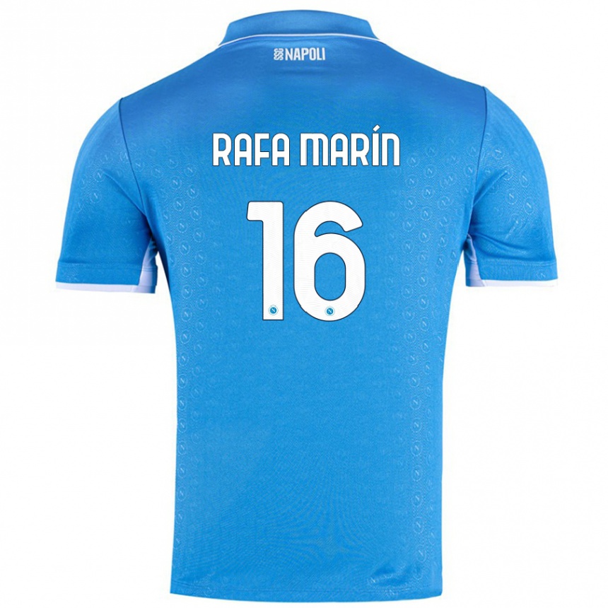 Kids Football Rafa Marín #16 Sky Blue Home Jersey 2024/25 T-Shirt