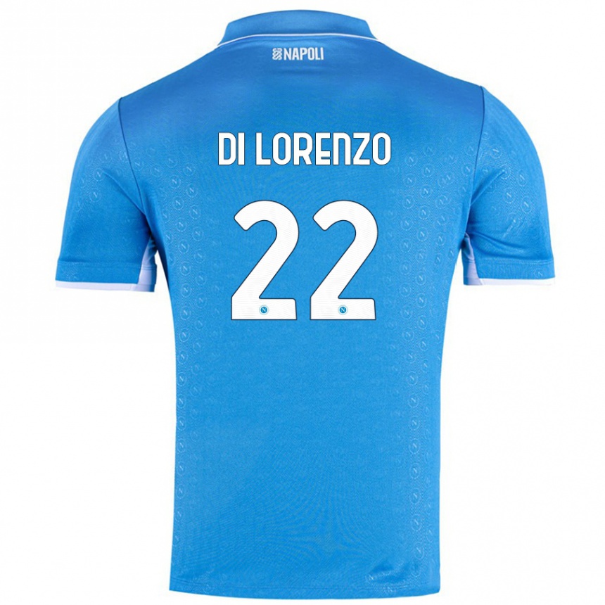 Kids Football Giovanni Di Lorenzo #22 Sky Blue Home Jersey 2024/25 T-Shirt