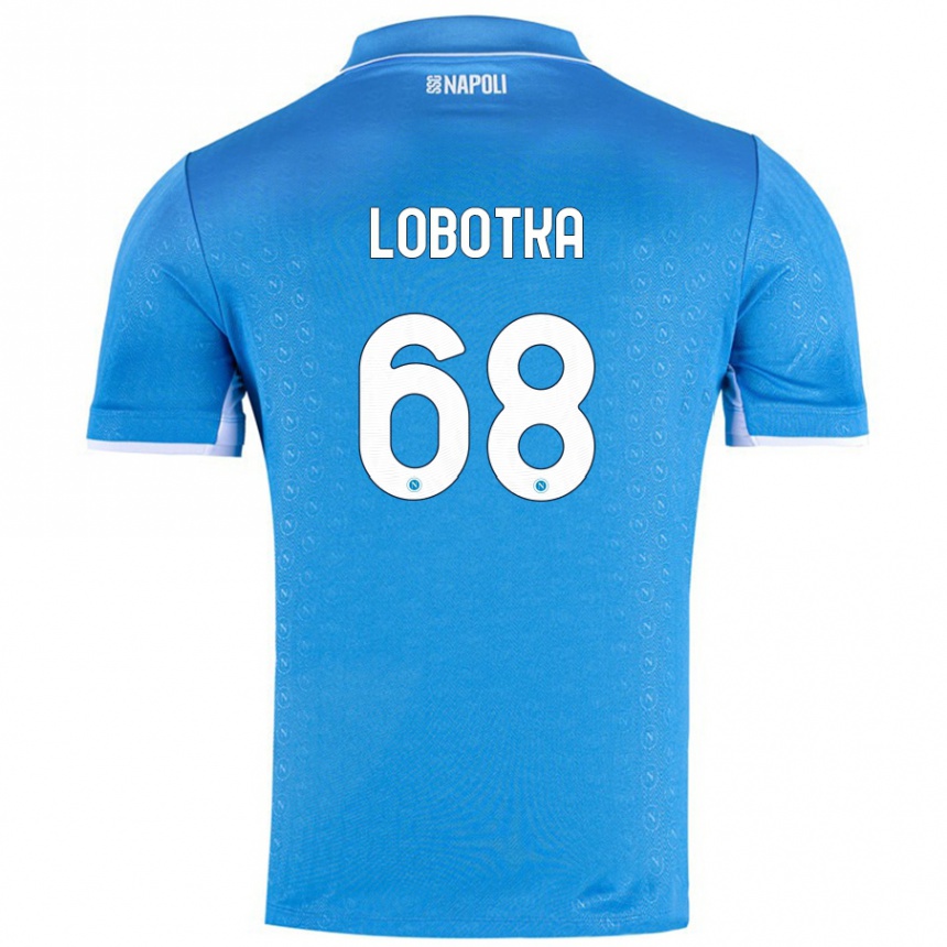 Kids Football Stanislav Lobotka #68 Sky Blue Home Jersey 2024/25 T-Shirt