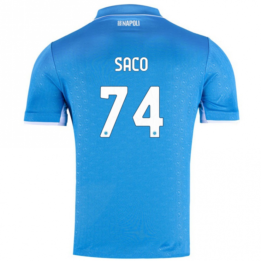 Kids Football Coli Saco #74 Sky Blue Home Jersey 2024/25 T-Shirt