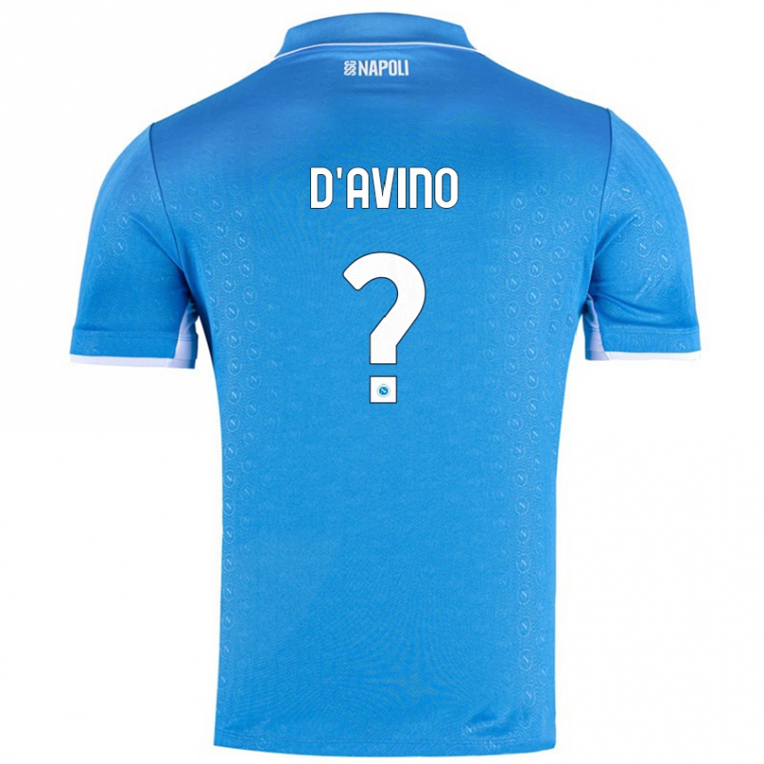 Kids Football Luigi D'avino #0 Sky Blue Home Jersey 2024/25 T-Shirt