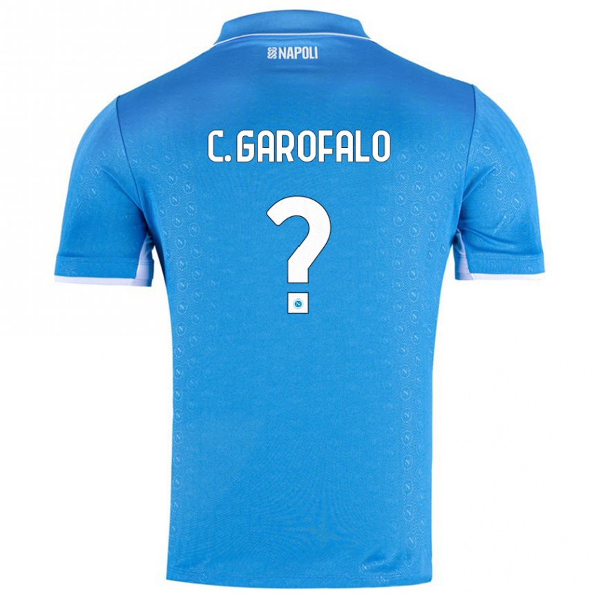 Kids Football Christian Garofalo #0 Sky Blue Home Jersey 2024/25 T-Shirt