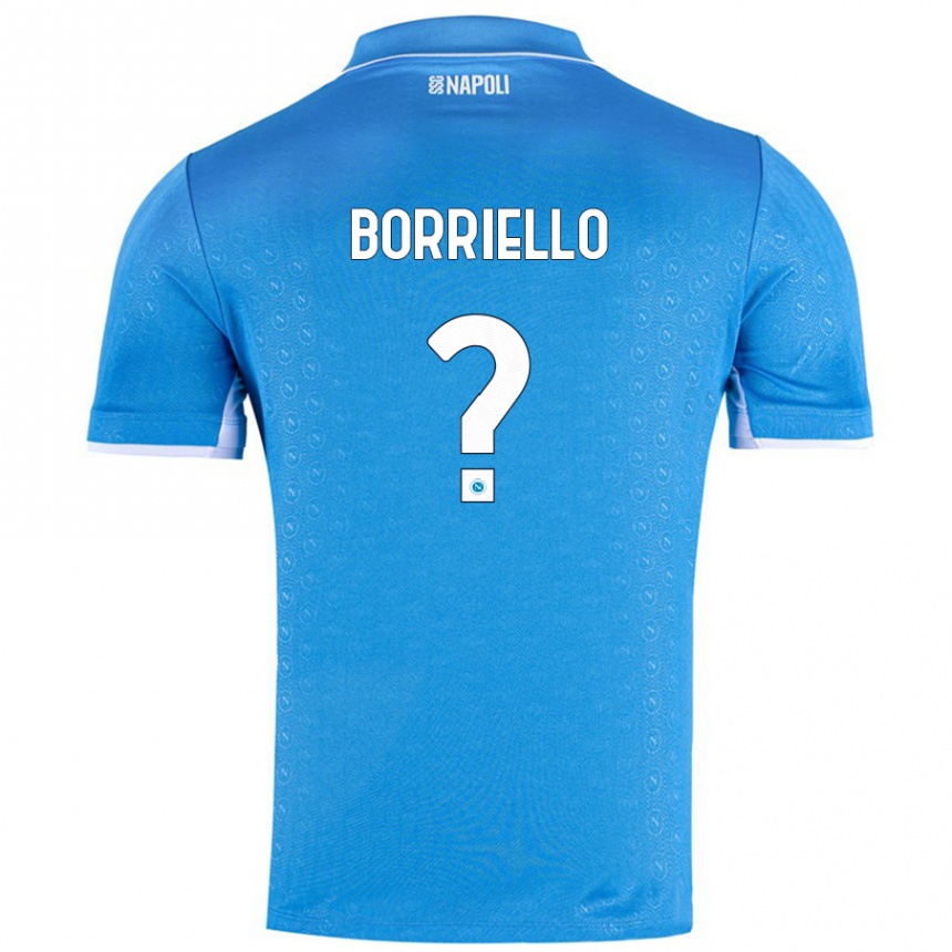 Kids Football Salvatore Borriello #0 Sky Blue Home Jersey 2024/25 T-Shirt