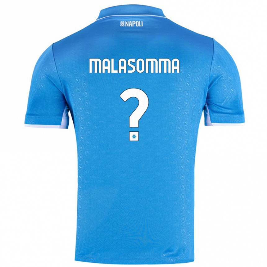 Kids Football Matteo Malasomma #0 Sky Blue Home Jersey 2024/25 T-Shirt